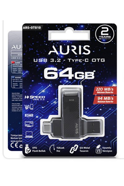Auris USB 3.2 Type-C Otg Flash Memory 64 Gb