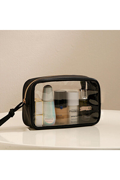 Choice6 Black M PVC Clear Makeup Case Toiletry Bag Multipurpose Travel Kit Po...
