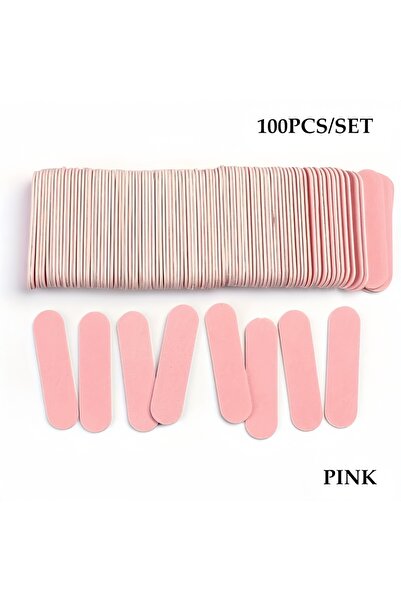 Choice3 100pcs-Pink 50/100pcs Double Side Nail Files Mini Wood Sanding Buffer...