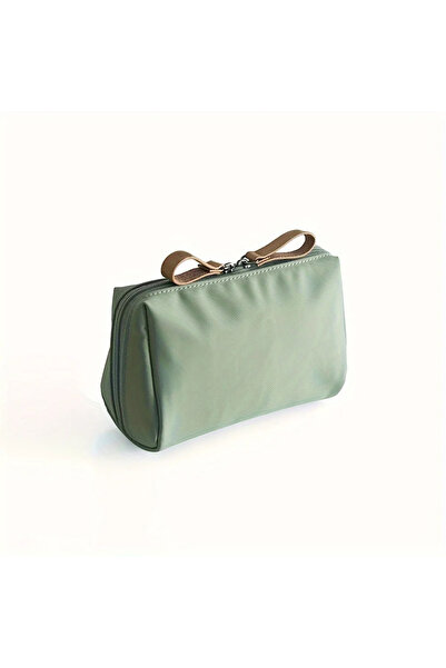 Choice4 S green Small Solid Color Portable Makeup Bag, Travel Cosmetic Pouch,...