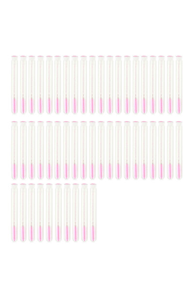 Choice 50 pcs pink 50pcs Reusable Eyelashes Brush Tube for Eyelash Extension ...