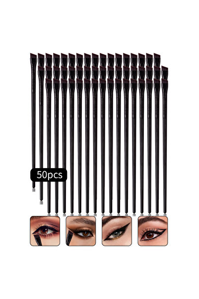 Choice black Disposable eye makeup brush 50 diagonal eyeliner brush Eyeshadow...