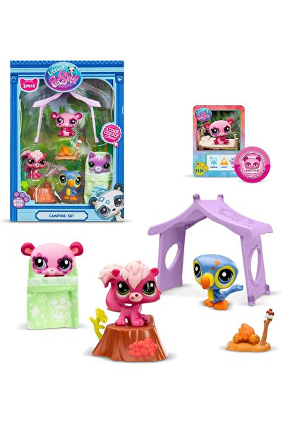 Minişler Pet Shop Civciv Oyuncak Minişler Kamp Macerası Oyun Seti 3lü Miniş -...