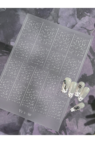Choice23 1pcs Multi Design French Nail Stickers Checkered Transparent Spray-p...