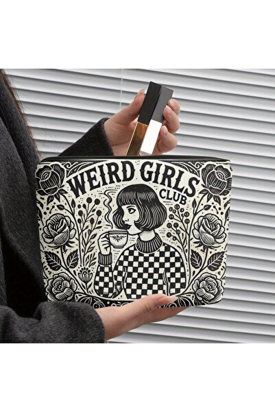 Choice 18x25cm we1 Chic Gift Weird Girls Club Makeup Bag Vintage Floral & Che...