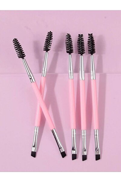 Choice Pink 5PCS multi-functional pink double-headed mascara brush, eyebrow b...