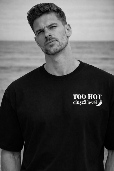 Bee Funky Tricou unisex 'TOO HOT ciușcă level'