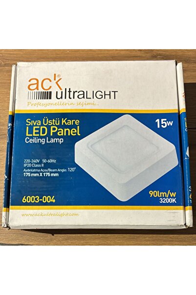 ACK 6003-004 15w Kare Sıva Üstü Led Panel 3200k