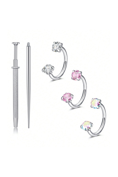 Choice حلقات أنف حلزونية وشكل C مقاس 16G 1.2x8mm، حلقات فاصل الأنف A3، حلقات ...