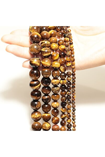 Choice1 6mm Apx 60pcs 1 Strand 4/6/8/10mm Natural Stone Tiger Eye Round Smoot...