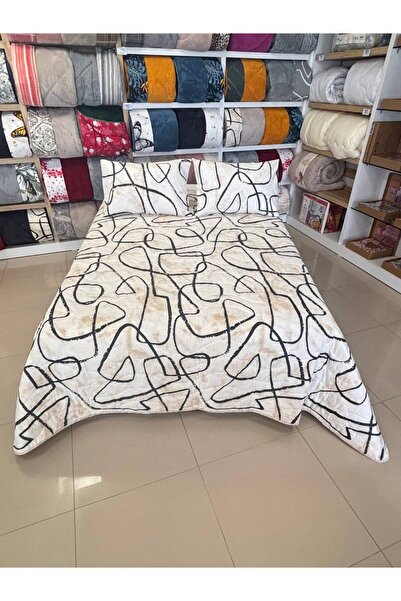 Sudemhome Σετ Κάλυμμα Κρεβατιού Διπλό King Size από Βαμβακερό Πικέ Εφέ Μπεζ