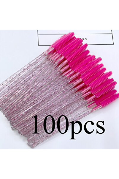Choice4 100pcs Rosered 100pcs Disposable Eyelash Brush Silicone Gel Mascara W...