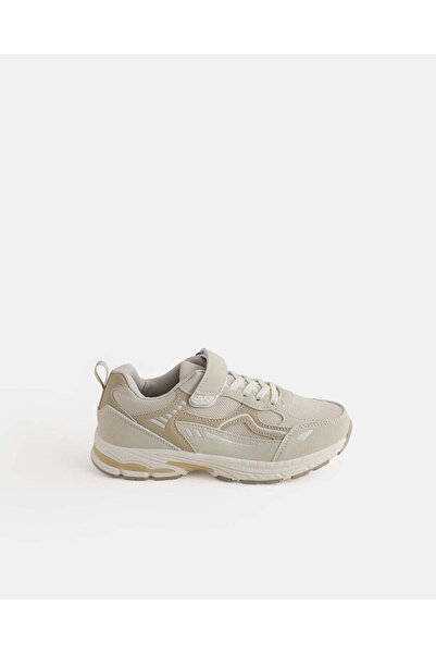 REDTAG Senior Girls Beige Material Block Trainer