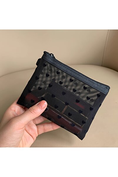 Choice black 1pc Mesh Clear Cosmetic Bags Small Large Black Makeup Bag Women ...