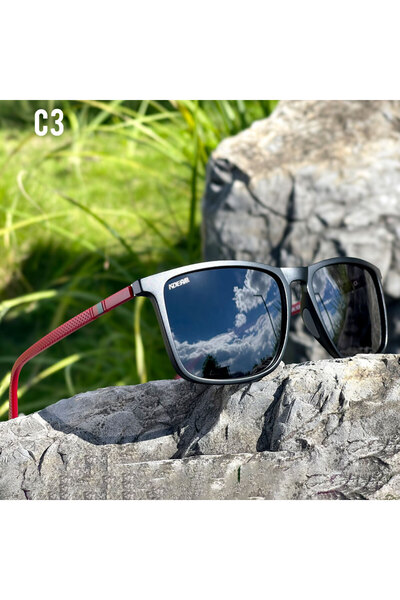 Choice3 C3 Wine Leg KDEAM Extra Large Size XL Polarized Sunglasses For Men Dr...