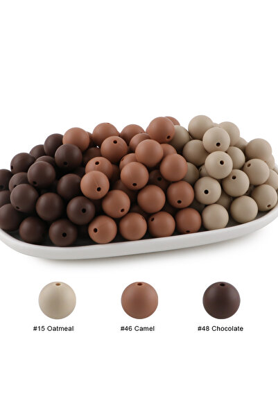 Choice9 خرز سيليكون دائري 9 مم، 30 قطعة، لون 03، مقاسات 9/12/15 مم، خرز سائب ...