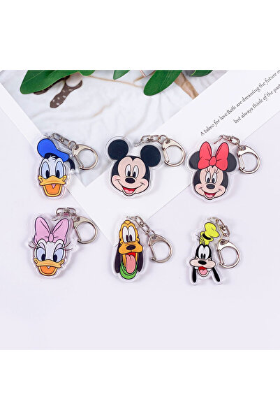 Choice3 5 cm 7 1/6Pcs Disney Mickey Mouse Minnie Mouse Acrylic Keychain Acces...