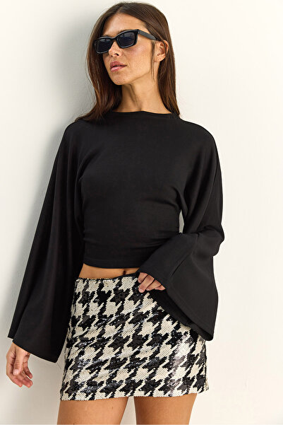 Bianco Lucci Μπλούζα - Μαύρο - Ευθεία