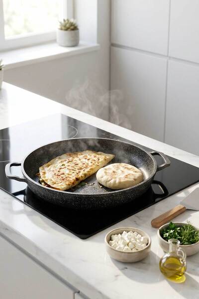 Taç Τηγάνι πολλαπλών χρήσεων για μπαζάλα και γκοφρέτες 36 εκ. – Μεγάλη επιφάν...