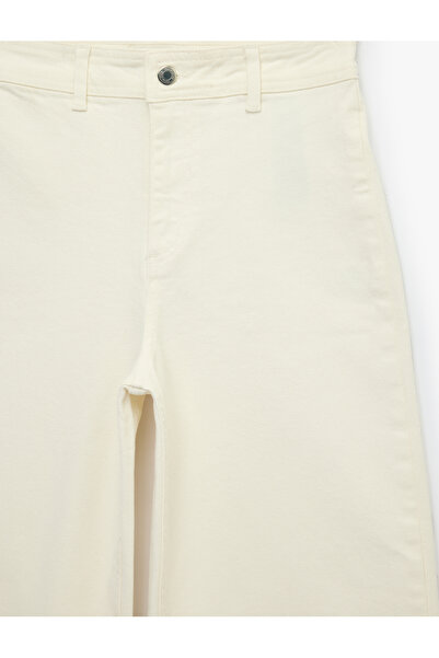Koton Normal Bel Rahat Kalıp Kesik Paça Jean Pantolon - Culoette Jean