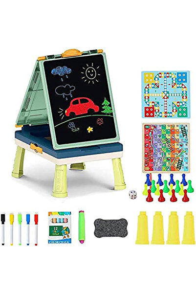 MalPlay Tabla de desen multifunctionala pentru copii Green, magnetica 2 in 1 ...