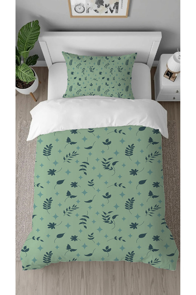 GREENDECOR Colorful Leaves Patterned Digital Printed Special Design Stylish S...
