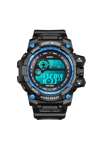 Choice1 Blue New Men LED Digital Watches Luminous Fashion Sport Waterproof Wa...