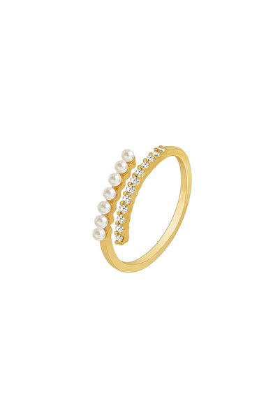 Choice Golden Light Luxury Micro Rhinestone Rings for Woman Golden Elegant Si...