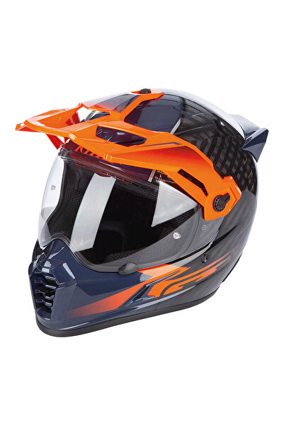Klim Krios Pro Carbon Echo Adv Rally Motosiklet Kaskı Siyah Oranj