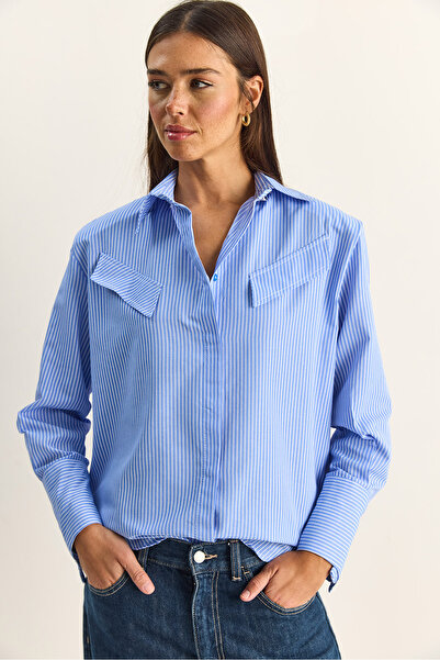 Bianco Lucci Πουκάμισο - Μπλε - Casual