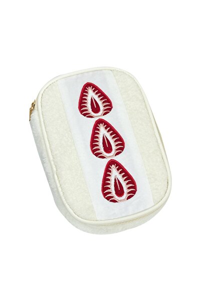 Choice 01 Portable Fuzzy Pen Bag Strawberry Sandwich Multi-functional Makeup ...