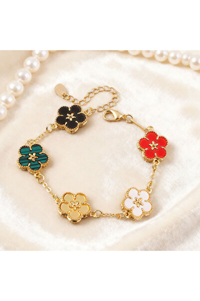 Choice Plum Blossom 1 Double-Sided Colorful Lucky Five-Leaf Flower Simple and...