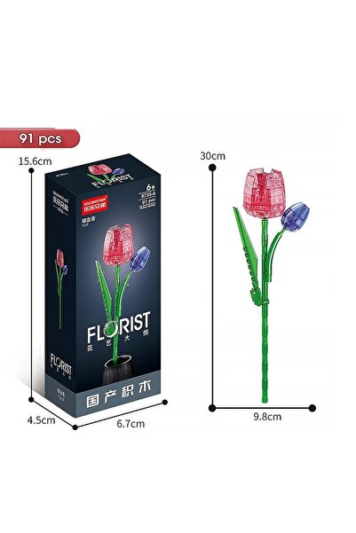 Toyska Renkli Işıklı Çiçek Yapım Seti --TULIP 91 Parça