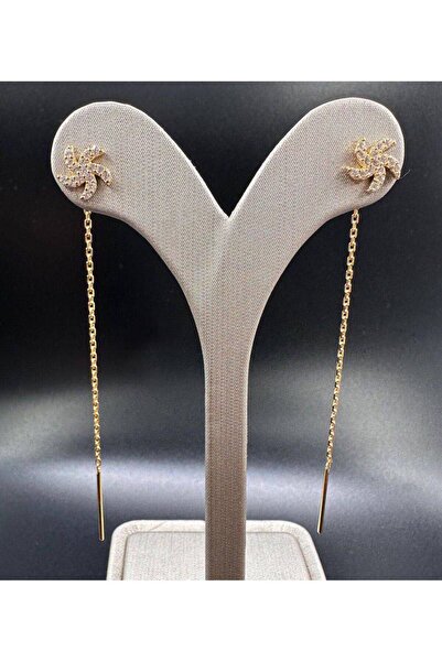 argint 925 Cercei placat cu aur 14 k
