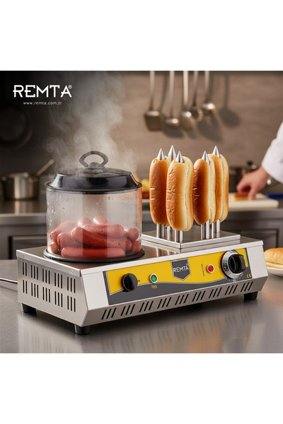 Remta 4 Kazıklı Hot Dog Makinesi KZ01