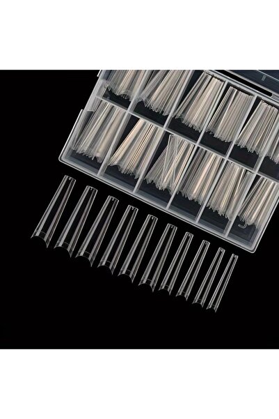 Choice1 240 Transparent 240-Piece Nail Art Set, Pre-Made C-Shaped Rhinestone ...