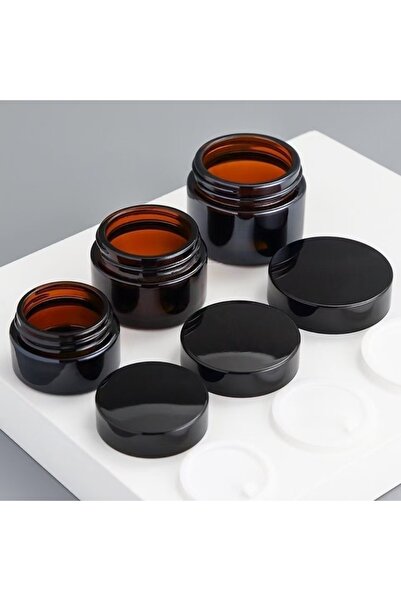 Choice 50g 1pcs 5g-50g Amber Brown Glass Cosmetic Jar Face Cream Bottles Port...