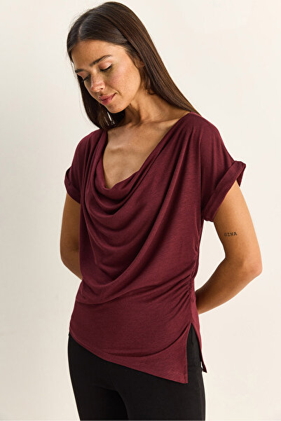 Bianco Lucci Μπλούζα - Βουργουνδία - Ευθεία