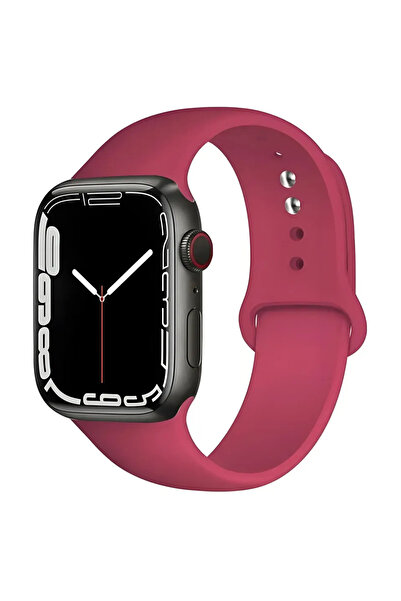 Choice حزام ساعة من السيليكون بلون الجارنيت مقاس 38 40 41 S10-42mm SM 44 لساع...