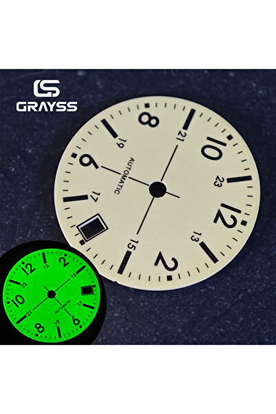 Choice1 ساعة يد جديدة بواجهة خضراء كاملة C3 Lume Pilot بقطر 28.5 مم، إكسسوارا...