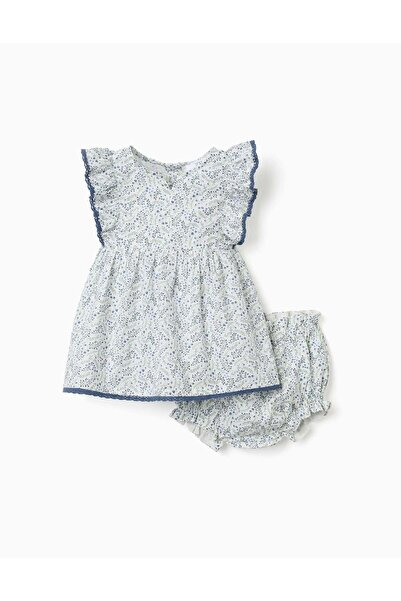 Ziddy فستان قطني + سروال قصير بزخارف زهرية من You&Me للفتيات حديثات الولادة، ...