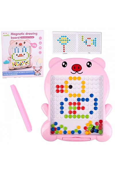 MalPlay Tabla magnetica de desenat pentru copii, cu 80 de margele multicolore...