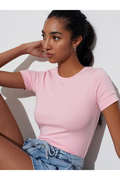 Dilvin T-Shirt - Ροζ - Κανονική εφαρμογή