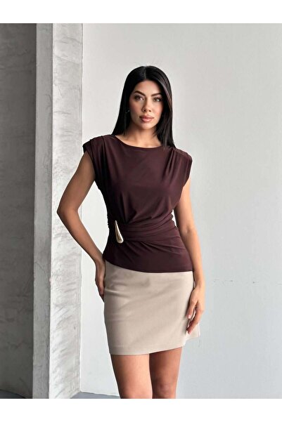 Shopping Shop Μπλούζα - Καφέ - Κανονική εφαρμογή