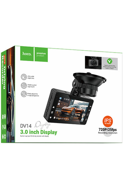 Hoco (DV14) Κάμερα βίντεο αυτοκινήτου, 720MPx, με οθόνη LCD HD 3 ιντσών