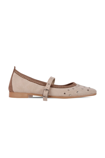 Lal Shoes & Bags Дамски балеринки Perla с кръгли елементи и една каишка b4387