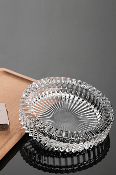 ELEGANCEV Γυάλινο Τασάκι Μεγάλου Μεγέθους - Γυάλινο Τασάκι - Διακοσμητικό Τασ...