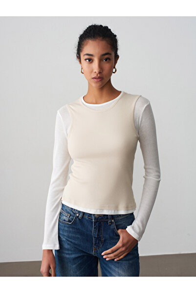 Dilvin Μπλούζα - Μπεζ - Κανονική εφαρμογή