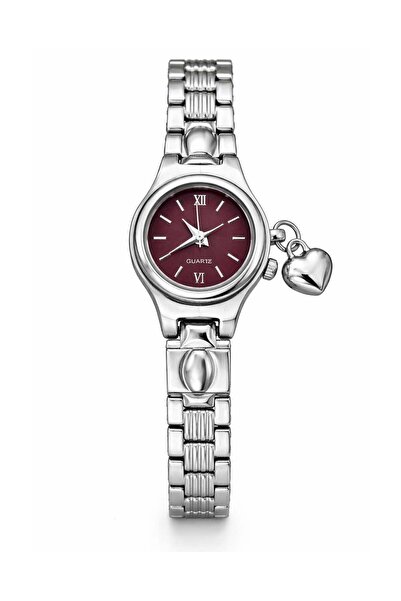 İnogge Women's Steel Watch Silver Color with Burgundy Dial Luxury |   Vintage...