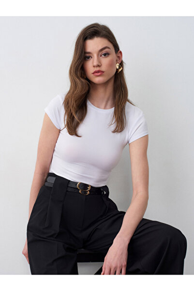 Dilvin T-Shirt - Λευκό - Κανονική εφαρμογή